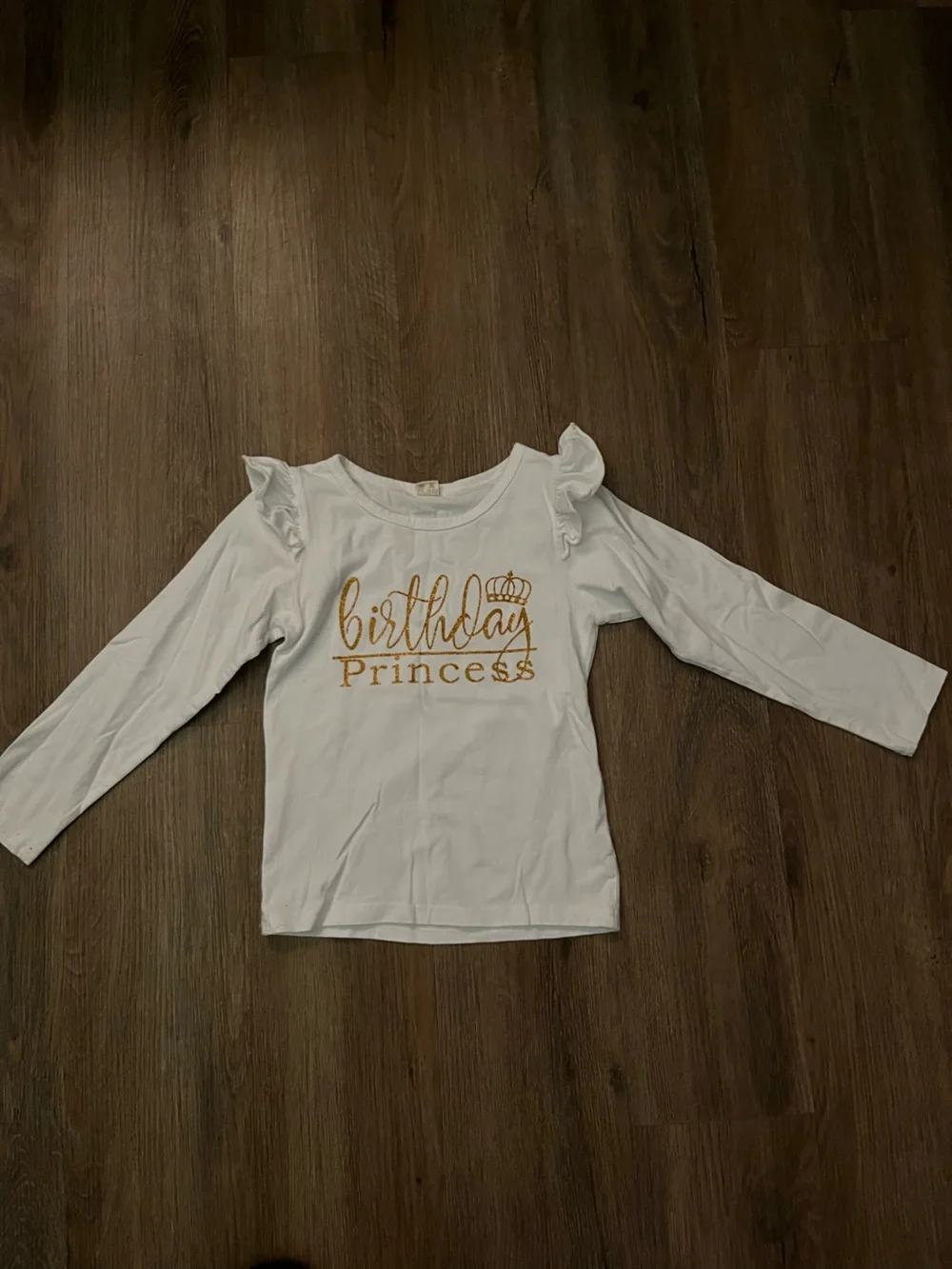 Birthday Princess White & Gold Girls Matching Set